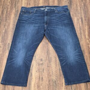 Polo Ralph Lauren Thompson Relaxed Mens Jeans 42x26 Dark Wash Stretch Denim